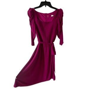 Dropped Waist Long Sleeve Dress